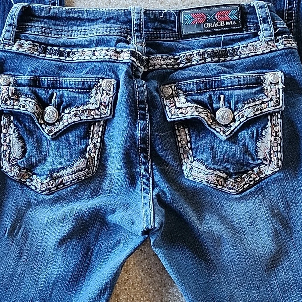 Grace In LA Skinny Ankle Jeans, Size  27 - Picture 3 of 14